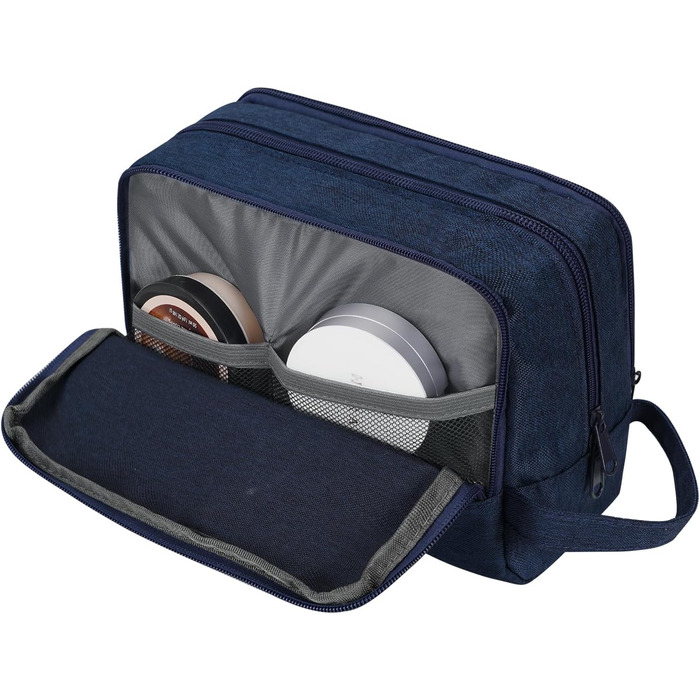 Чоловічий дорожній набір для туалетних речей WANDF, косметичка-органайзер для подорожей (Denim Pure Marineblau)