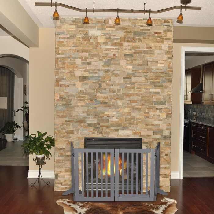 Захисне ворота для собак Relaxdays: сіре, самостійне, з дверцятами, 70x207 см, складне, на ніжках