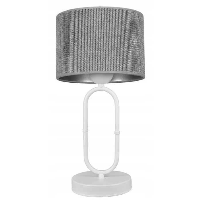Стильна біла настільна нічна лампа з абажуром із штрукіля, сучасний лофт, LED E27