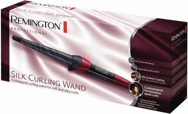 Локон для волосся Remington CI96W1 Silk Digital - кеглеподібний, 13-25 мм, керамічне покриття з шовковими протеїнами, LCD-дисплей, 120-220°C