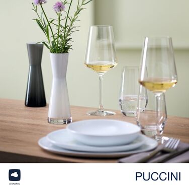 Набір келихів для білого вина LEONARDO HOME PUCCINI, 6 шт, 560 мл, міцне скло, стійкі до подряпин, для посудомийної машини, з серветкою для полірування