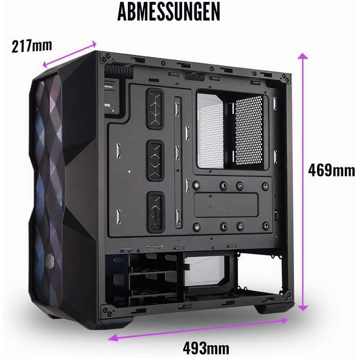 Корпус для ПК Cooler Master MasterBox TD500 Mesh, 3 ARGB вентилятори 120 мм, загартоване скло, білий
