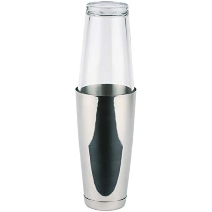 Boston Bar Set, 700 ml, Boston Cocktail Shaker, Bar Measure, Muddler, Bar Strainer, Food-Grade, Bar Set including Gift Box, (Polished Stainless Steel)