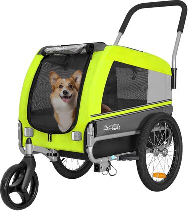 Універсальний візок-перевозник для собак Tiggo VS Pets Medium: 2-в-1 (велосипедний, буксирний)