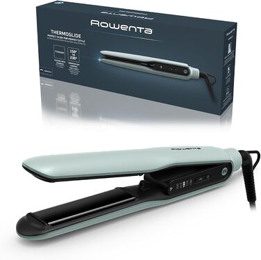 Випрямляч для волосся Rowenta Thermoglide SF5120E0 Titanium, 5 режимів (170-230°C), чорний/синій