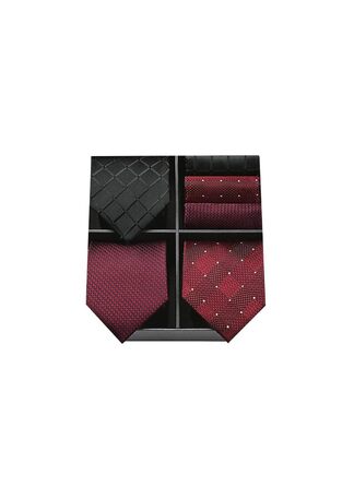 HISDERN Комплект краваток для чоловіків (3 шт.) з нагрудним хустиною. Шовкові краватки для весілля та особливих подій.