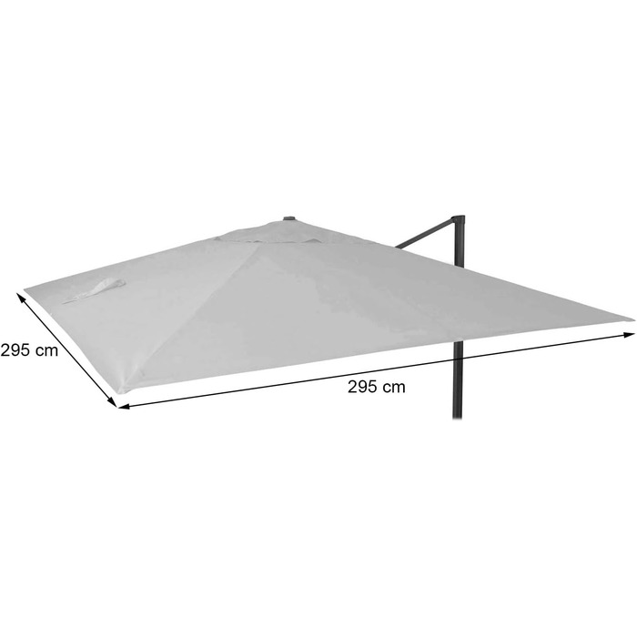 Mendler Replacement Canopy for Luxury Gazebo Awning HWC-A96, Parasol Cover Replacement Cover, 3x3m (Ø4.24m) Polyester 2.7kg - brown