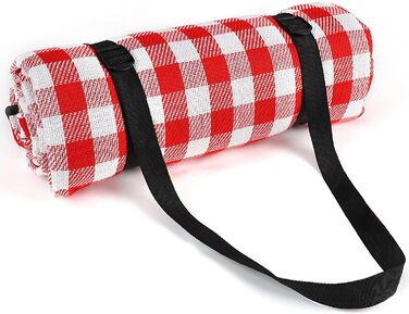 Ben & Bel Water/Sand/Dirt-Repellent Picnic Blanket with PU Handle, for Outdoor Use, Dark Green, Square, 150 x 200 cm, XL (04)