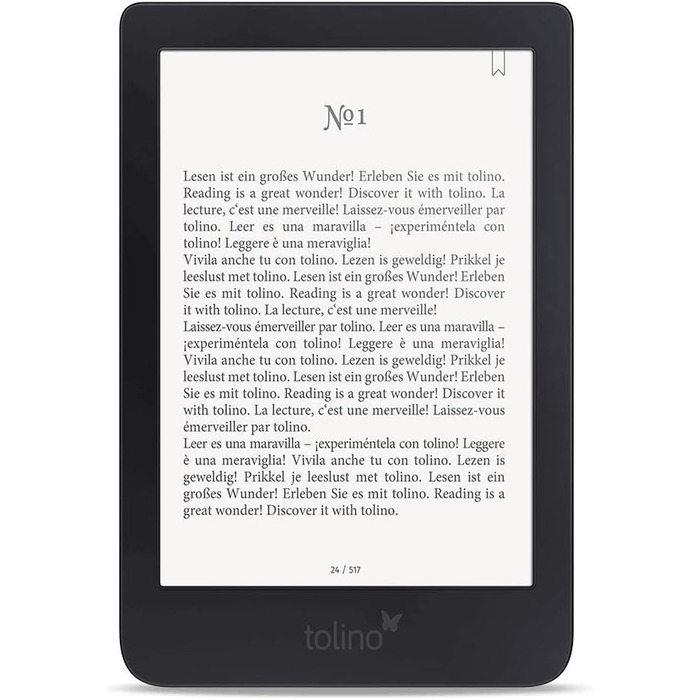 Tolino Shine 3: Електронна книга з сенсорним екраном, 8 ГБ, чорний - E-Reader, 6