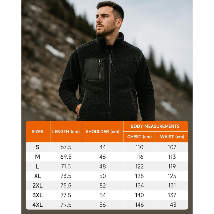 Обогреваемый жилет LABCOOL для мужчин и женщин - флисовый жилет з USB-живленням (10000mAh Powerbank), 6 зон обігріву, 3 температурні режими, машинне прання, XL, чорний