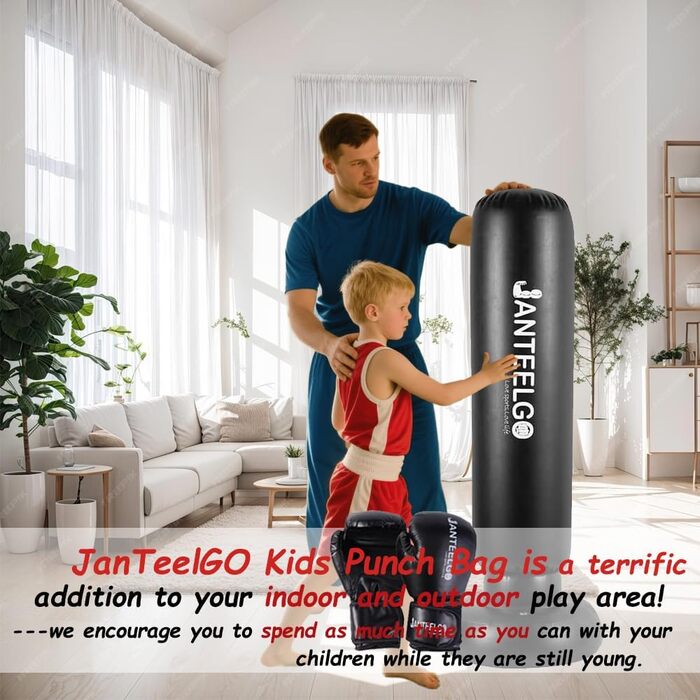 Дитячий боксерський мішок JanTeelGO 150 см для карате та боксу. Ідеальний подарунок для хлопчиків та дівчаток 3-12 років