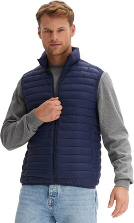 Степова жилетка Morgenstern для чоловіків, тепла зимова жилетка з синтетичного пуху, блакитна (XL)