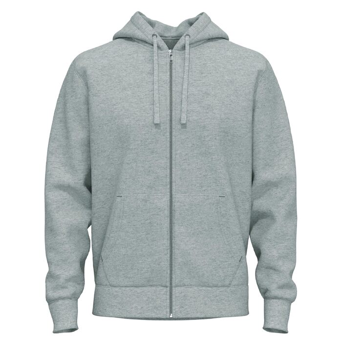 Зіп-худі SoftSpun унісекс, 100% бавовна, колір Heather Grey, розмір S