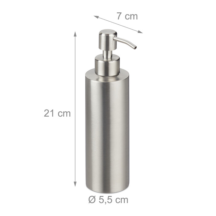 Relaxdays Stainless Steel Soap Dispenser
