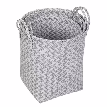 Relaxdays Woven Laundry Basket 3-Piece Set