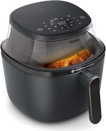 Philips Airfryer 3000 Series 4.2L, Viewing Window, 16-in-1 Airfryer, RapidAir Plus Technology, Less Fat, HomeID Recipe App, Effortless Cleaning (NA320/00)