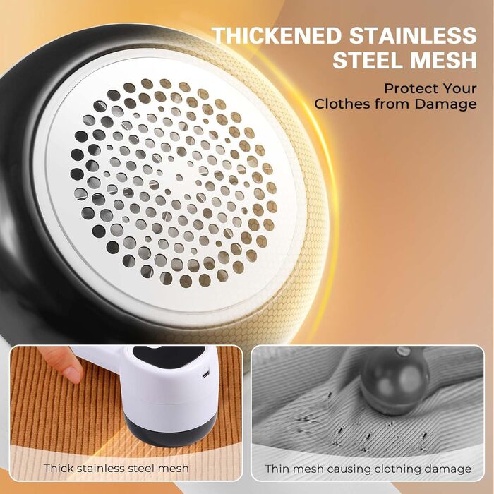 Електричний видальник ворсу Diboniur з 3 рівнями потужності, LCD-дисплеєм та змінними лезами