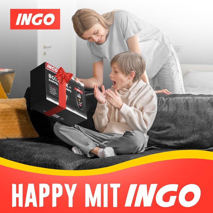 Дитячий боксерський мішок INGO® з навчальними зонами, рукавички та насос | 165 см для розвитку фокусу та самоконтролю