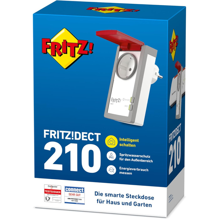 Розумна розетка FRITZ!DECT 210 для Smart Home з захистом від вологи (IP 44)