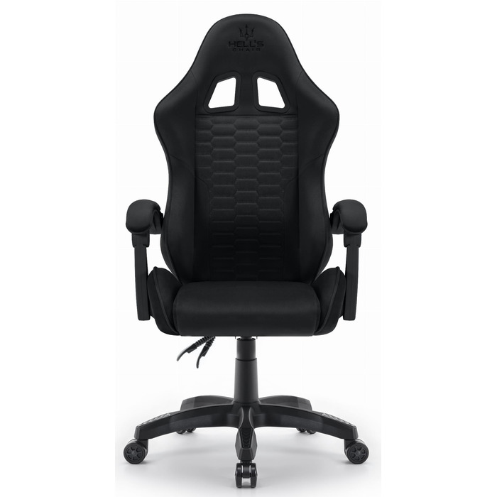 Ігрове крісло Hell's Chair HC-1000 Black, тканина, чорний