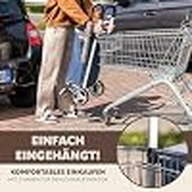Складана сумка-візок для покупок Bremermann BRINKUM, 45 л, з термоізоляційною камерою, знімною сумкою та тримачем для візка (Синій)