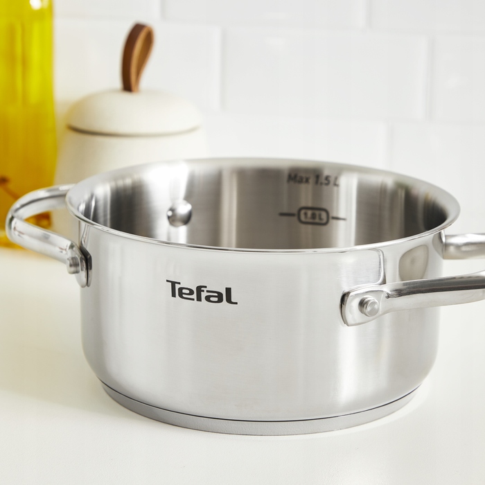 Каструля з кришкою TEFAL Minis H8743155, 14 см, нержавіюча сталь, для індукційних плит