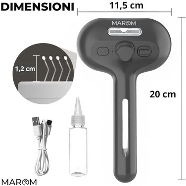 Парова щітка для котів та собак MAROM, самоочисна, для короткої та довгої шерсті, чорна