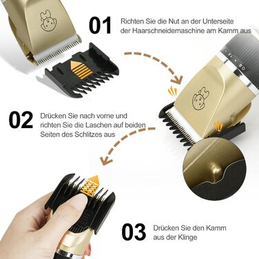 Професійна машинка для стрижки собак Leise, IPX7, бездротова, для довгої та густої шерсті, чорна