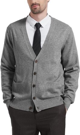 Чоловічий кардиган Kallspin з вовняної суміші, сірий, розмір L