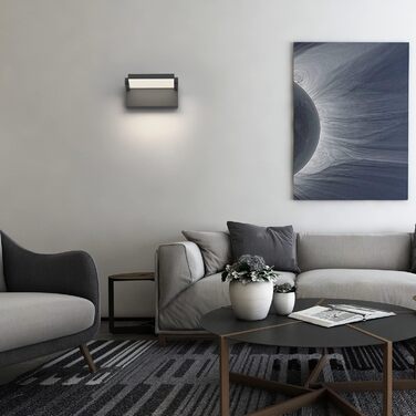 Klighten LED вуличне освітлення: водонепроникна настінна лампа з поворотним LED-панелем, 1500 люмен, 3000K (тепле біле світло) для саду, тераси, внутрішнього використання.