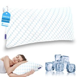Подушка з піни Memory Foam Blaue Welle 40x80 см: Охолоджуюча ортопедична подушка для сну на боку