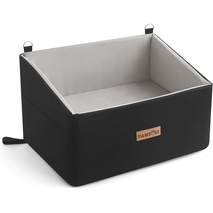 Автокрісло для собак, сіре, велике, до 20 кг, з кишенями для зберігання. Підходить для великих собак та цуценят. Знімне та миється.