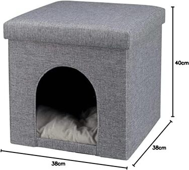 Кішечка Trixie Kuschelhöhle Alois, сірий, 38 × 40 × 38 см