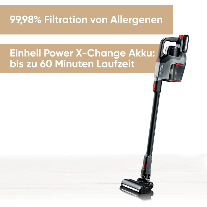 SEVERIN SEPURO акумуляторний ручний та стійковий пилосос з інноваційною технологією пилозбірників та акумулятором Einhell Power, бездротовий пилосос з мішком для алергіків, акумуляторний пилосос, HV 7185 (безмішковий варіант)