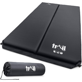 Саморозкладаючий килимок для кемпінгу/матрац для двох осіб 5 см (Чорний)