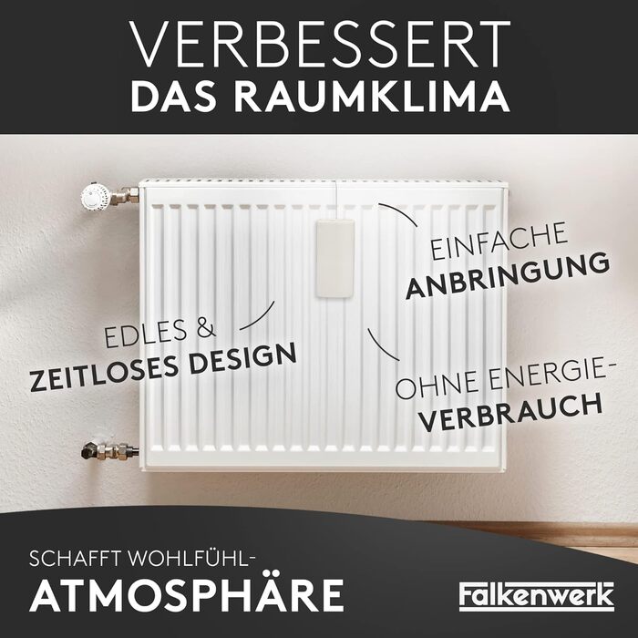 Керамічні зволожувачі повітря для радіаторів опалення [3 шт.] - Універсальні зволожувачі для радіаторів з гнучким гачком - Екологічні зволожувачі опалення [підходять для всіх опалювальних приладів] Білі
