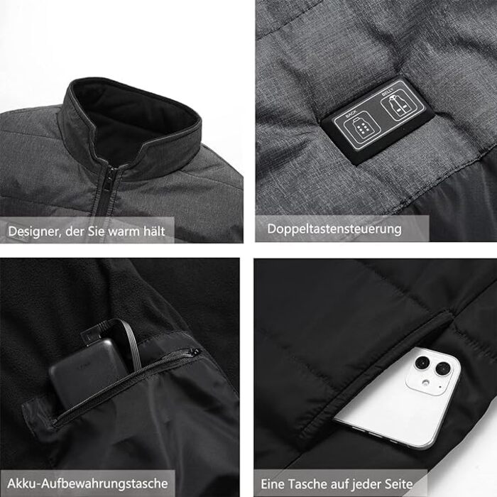 Обогреваемая жилетка з Powerbank M, куртка з підігрівом, чоловіча/жіноча жилетка з підігрівом - тепла жилетка з акумулятором