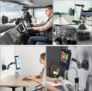 Утримувач для планшету в авто: універсальна підставка для iPad, iPhone, Samsung, 4.7-12.9'