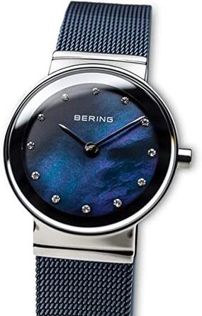Жіночий кварцовий годинник Bering Classic 10126 зі сталевим корпусом 26 мм, міланським плетінням та сапфіровим склом, 5 ATM