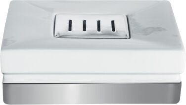 Миска для мила Spirella Roma з каменю, золота, кераміка, 12x8x4.5 см - декоративне приладдя для ванної кімнати