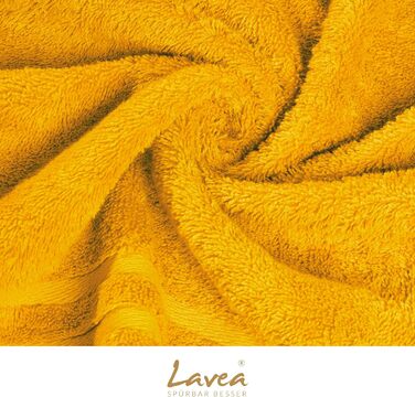 Набір рушників Lavea Elena: 10 рушників (рапсовий жовтий) – 100% бавовна, м'які, швидковисихаючі, Oeko-Tex