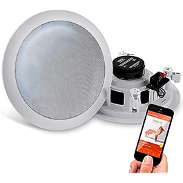 Вбудовані Bluetooth-колонки Pyle 200Вт, 16,5 см, для стелі, стін, домашнього кінотеатру, офісу, плоскі круглі, стереосистема
