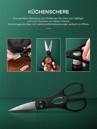 D.Perlla Professional 16-Piece Knife Set with Wooden Block - Extra Sharp & Ergonomic Stainless Steel Kitchen Knives