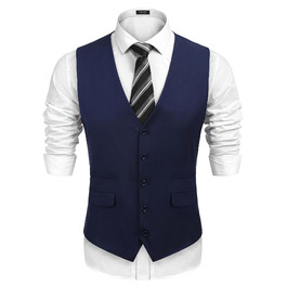 Жилет чоловічий COOFANDY для ділового стилю, Slim Fit, темно-синій, розмір S