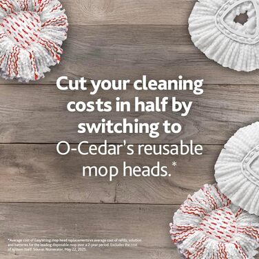 Система для миття підлоги O-Cedar Frustfreie: швабра з відром та 4 запасні наповнювачі. Мікрофібра, легкий віджим