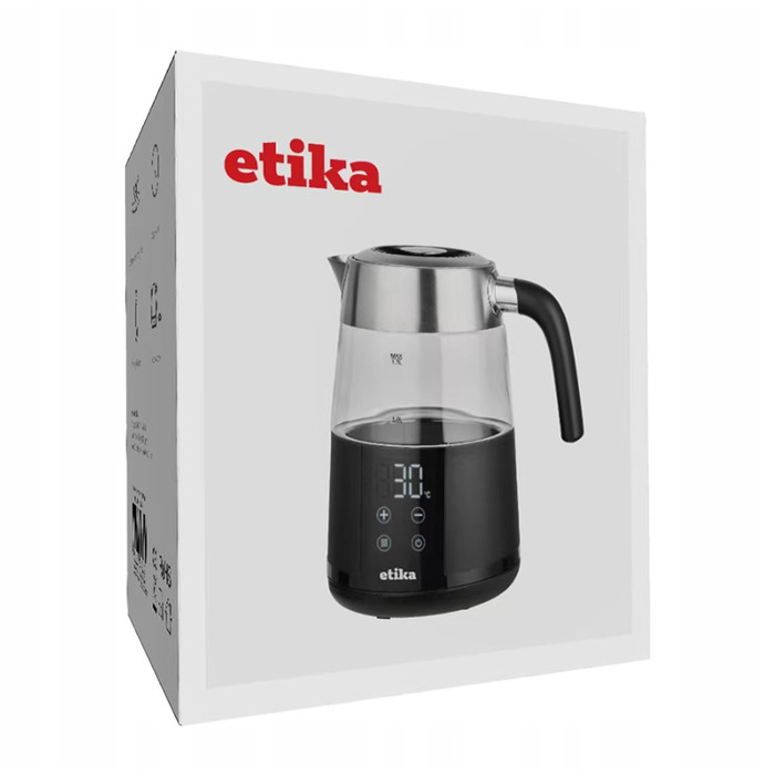 Електричний чайник Etika ET09/C, 2200 Вт, 1,7 л, чорний