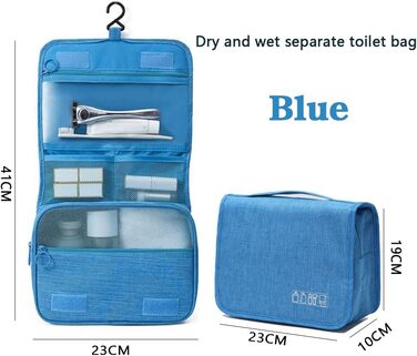 Сумка-органайзер для подорожей, сіра, з металевим гачком, з декількома відділеннями