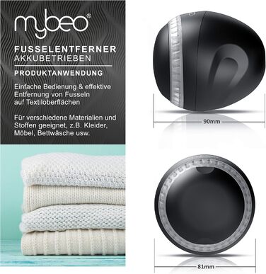 Електричний видальник ворсу MyBeo - бездротовий прилад для одягу з 2 змінними лезами та USB-кабелем для зарядки