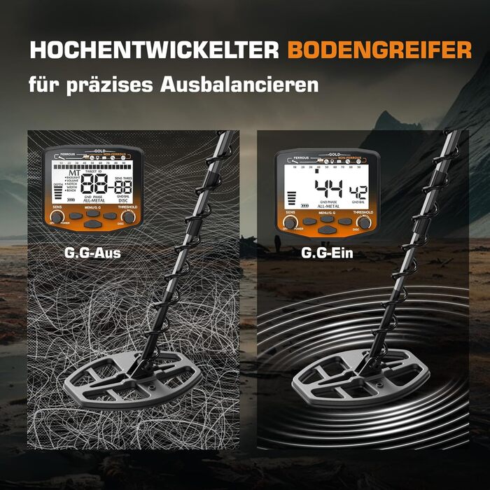 Металодетектор DR.ÖTEK Profi Set: прецизійний, з вирівнюванням ґрунту, 5 режимів, водовідштовхувальна котушка 12