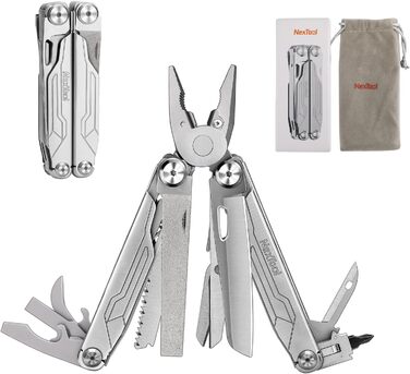 Мультитул NexTool Muiltool 19 в 1: мультифункціональний інструмент з плоскогубцями, ножем, викрутками, ножицями, сталь, для кемпінгу, подарунок для чоловіків
